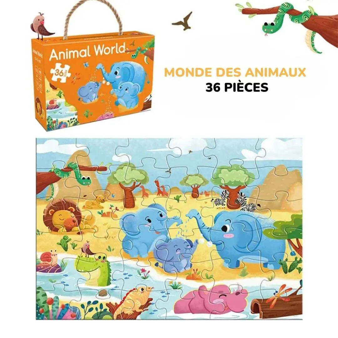 Puzzle Bébé 36 Pièces avec Poignée – FunBox