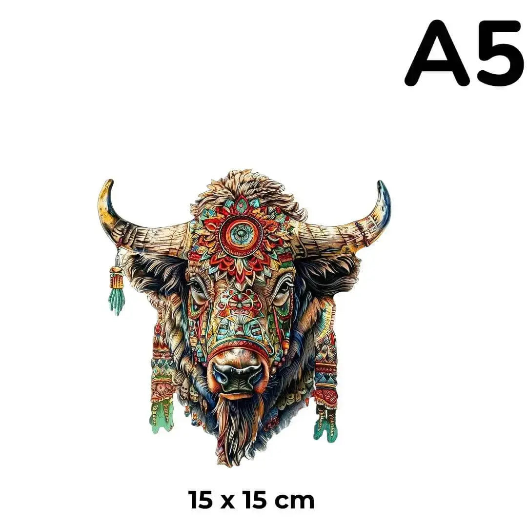 Puzzle Bois Bison Majestueux