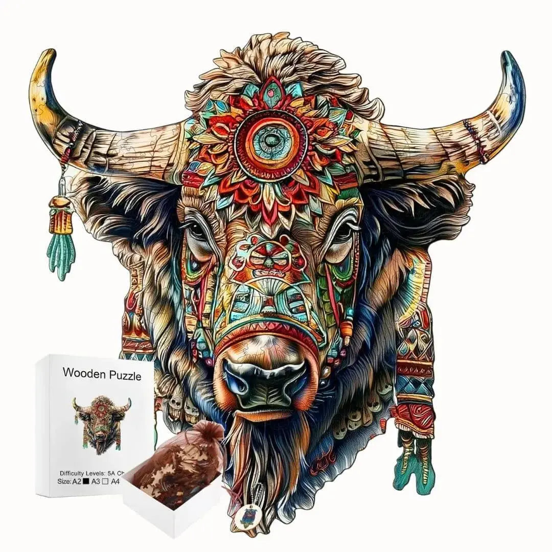 Puzzle Bois Bison Majestueux