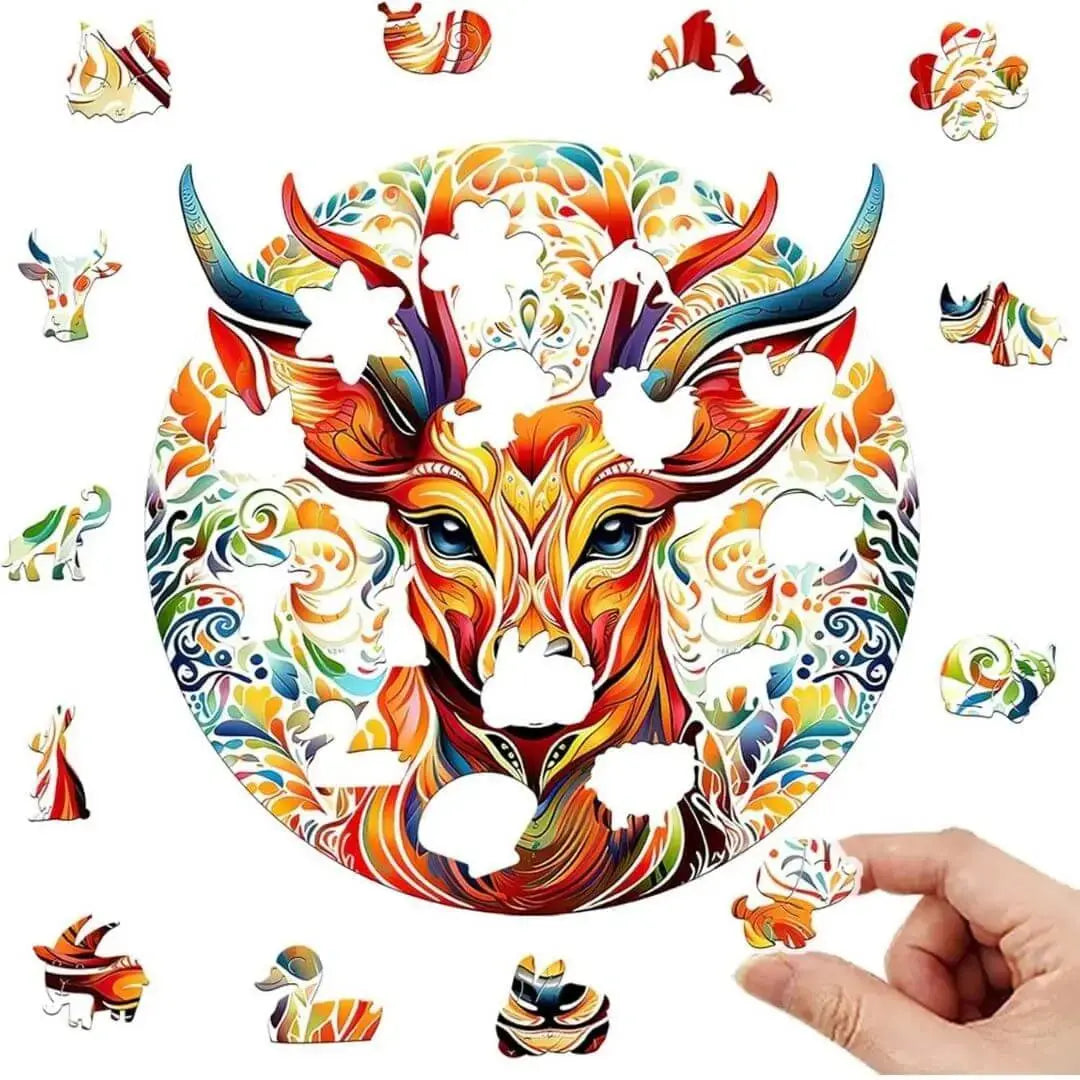 Puzzle Bois Cerf Majestueux