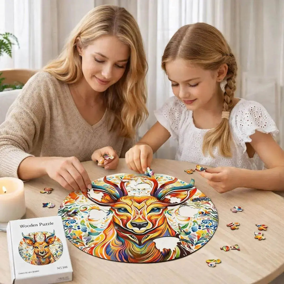 Puzzle Bois Cerf Majestueux