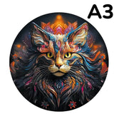 Puzzle Bois Chat Maine Coon Mystique
