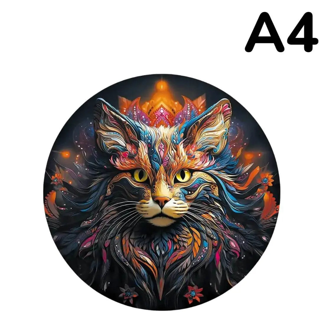 Puzzle Bois Chat Maine Coon Mystique