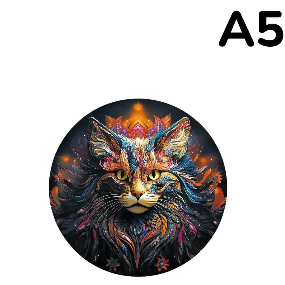 Puzzle Bois Chat Maine Coon Mystique