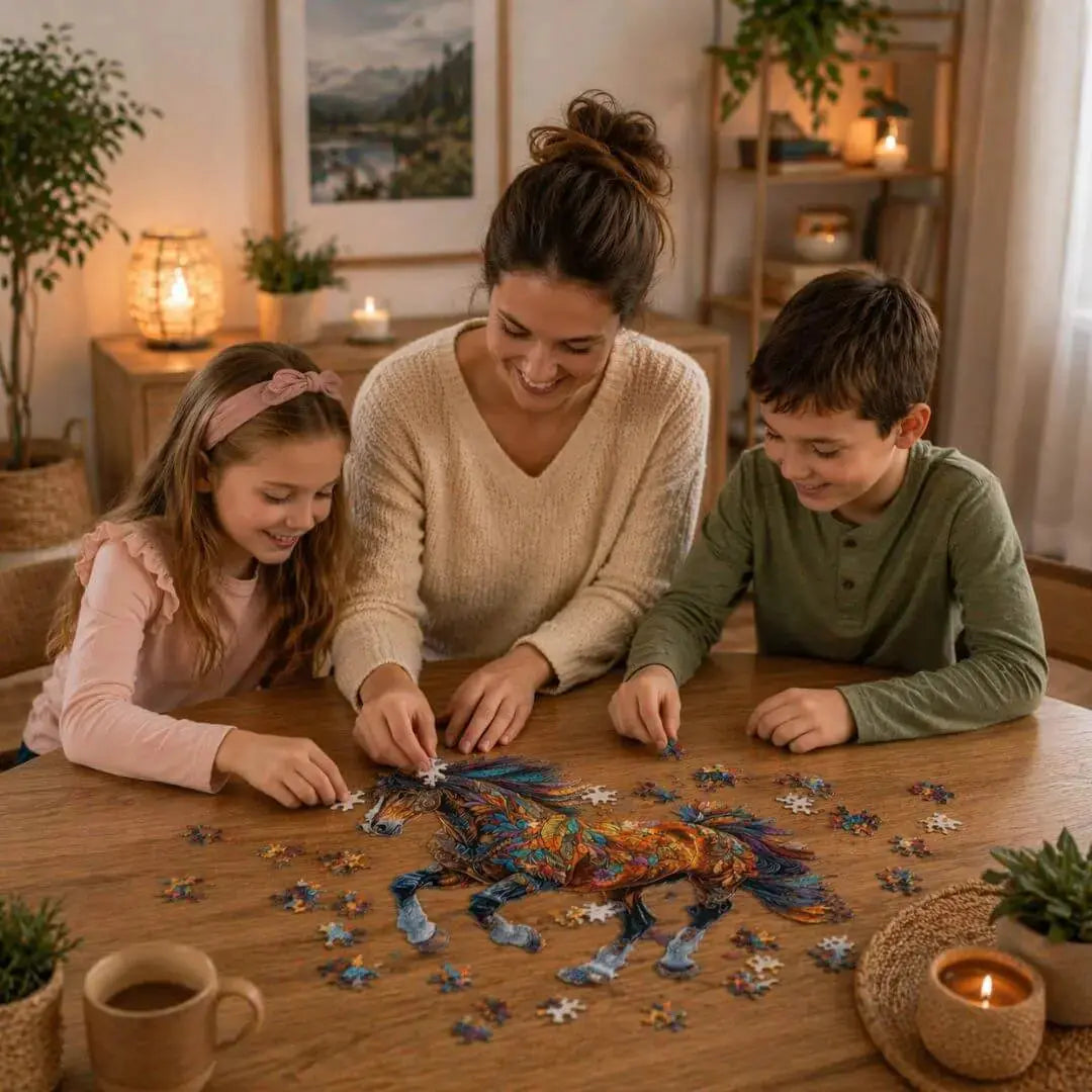 Puzzle Bois Cheval Majestueux
