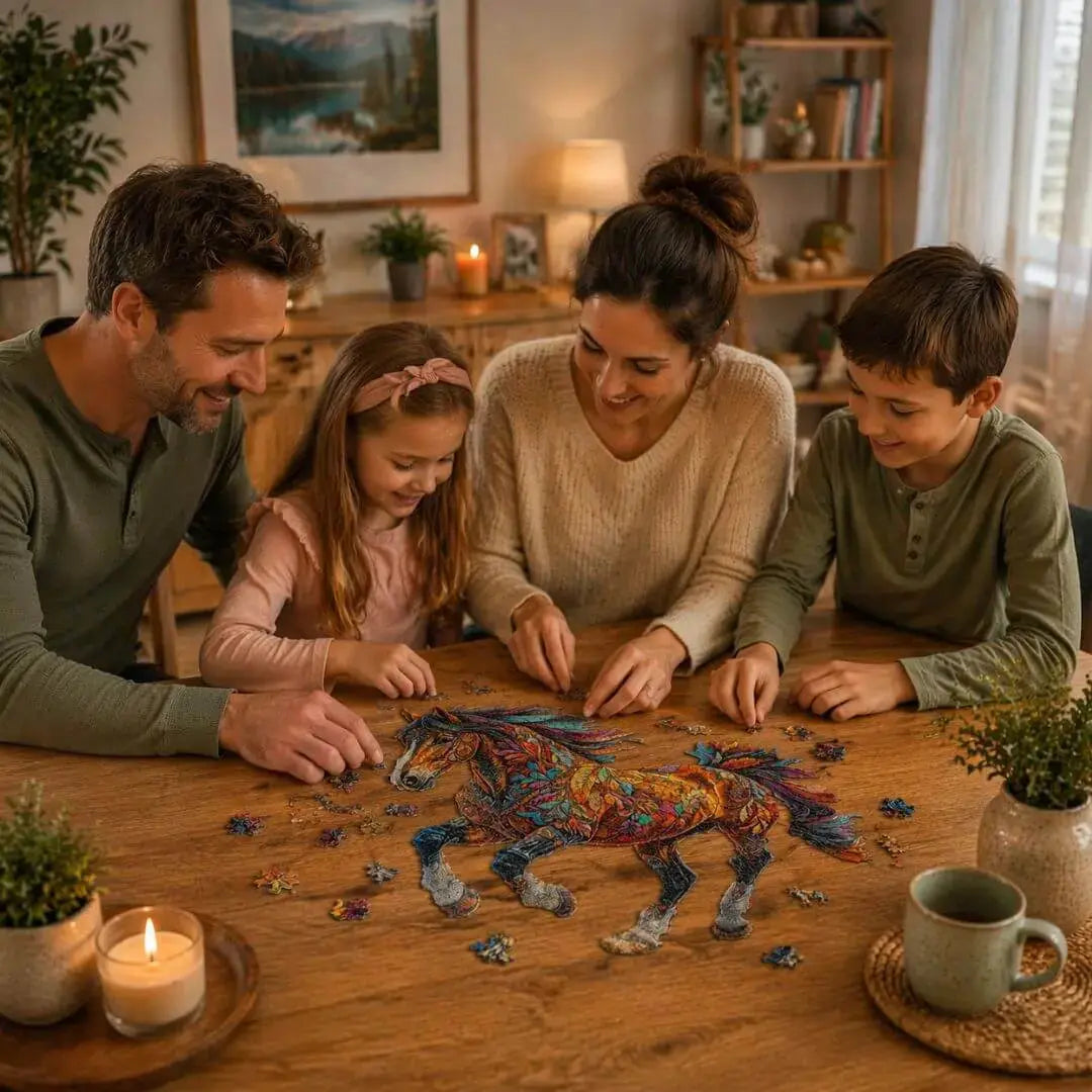 Puzzle Bois Cheval Majestueux