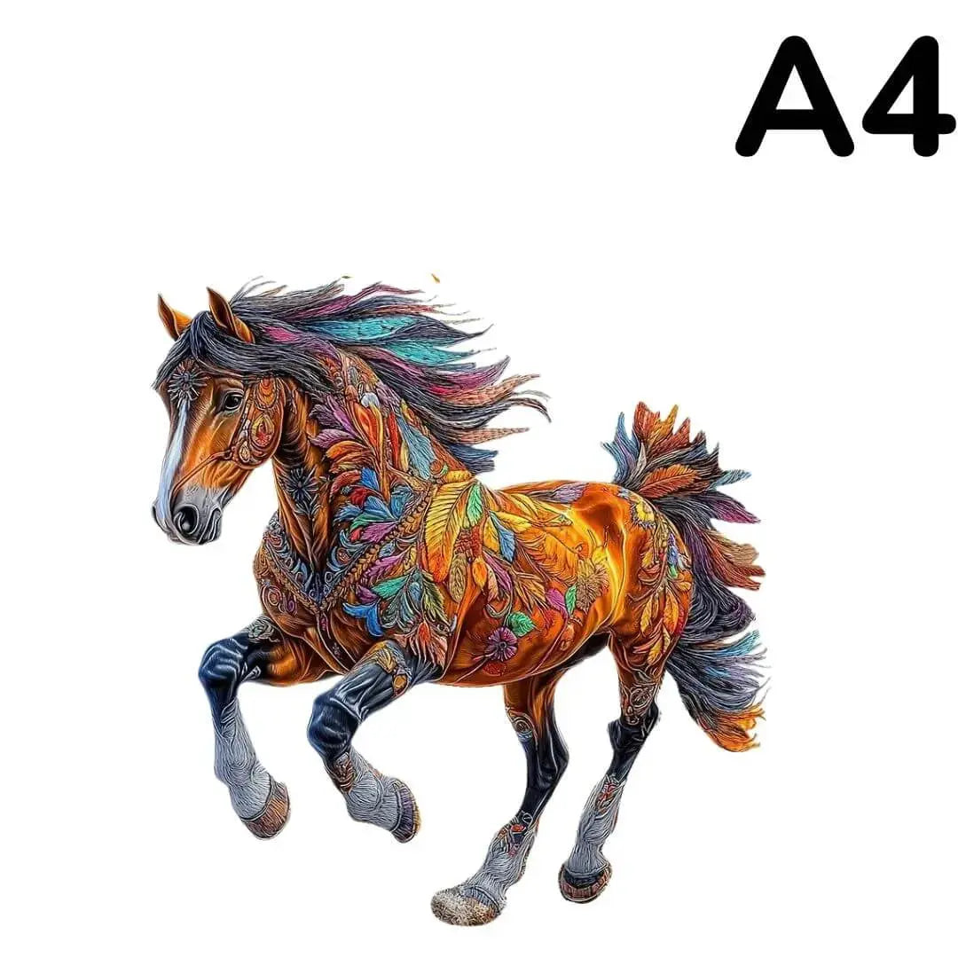 Puzzle Bois Cheval Majestueux
