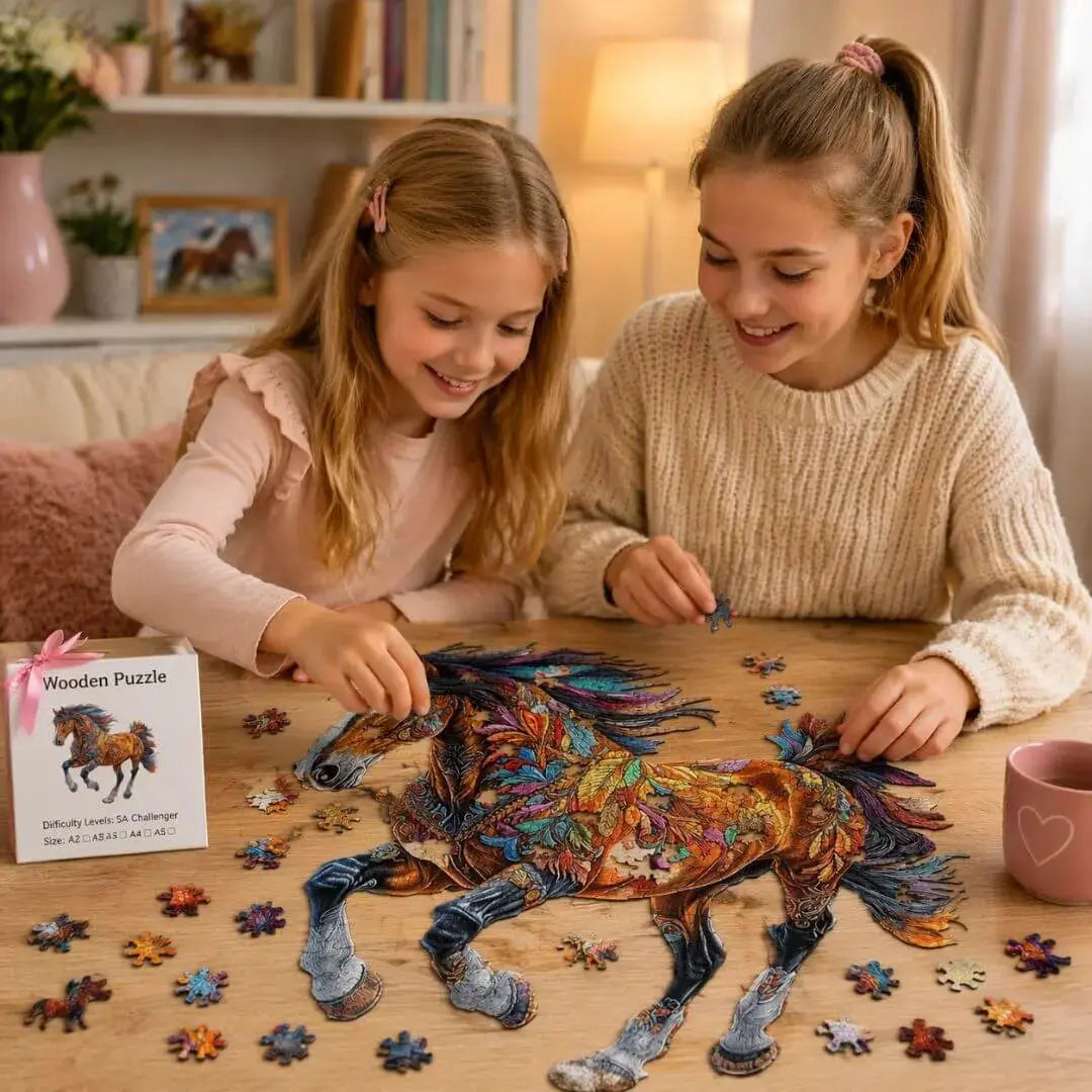Puzzle Bois Cheval Majestueux