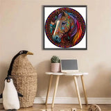 Puzzle Bois Cheval Mandala Coloré