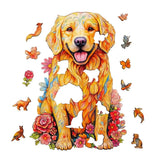 Puzzle Bois Chien Fleuri – DoggoJoy