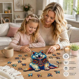 Puzzle Bois Chien Husky Coloré