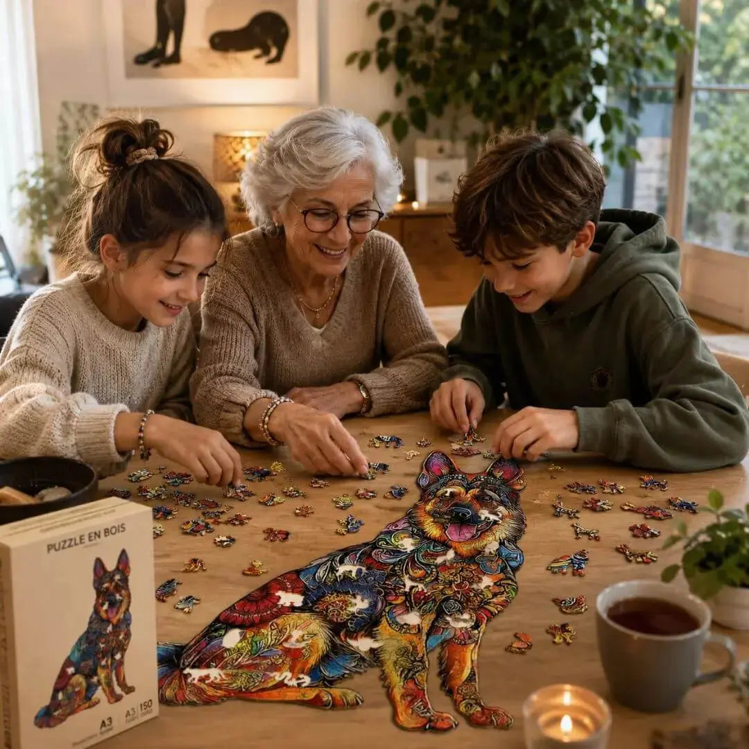 Puzzle Bois Chien – Puzzle 2D Enfant & Adulte