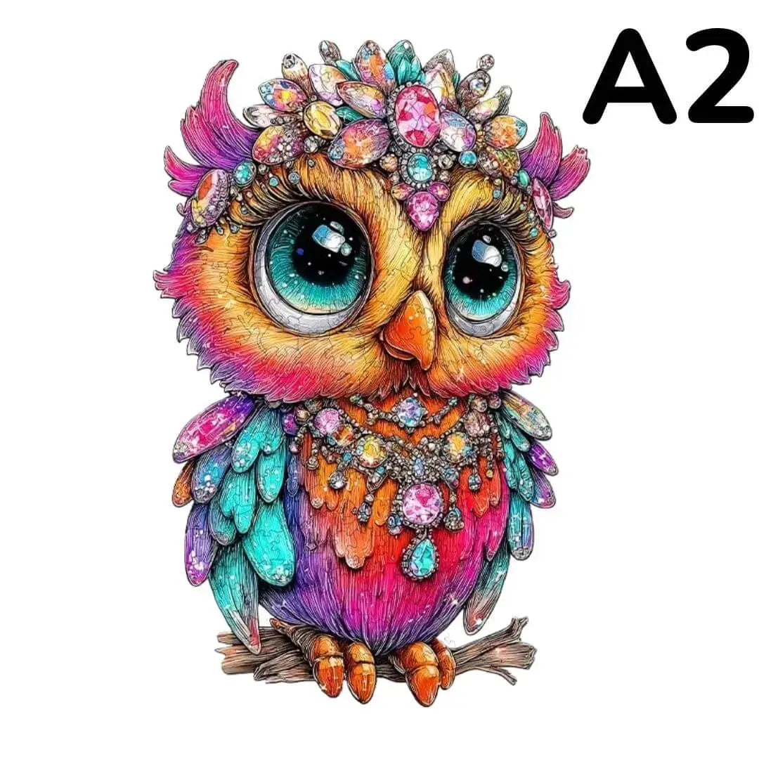 Puzzle Bois Chouette Colorée – Puzzle 2D à Assembler