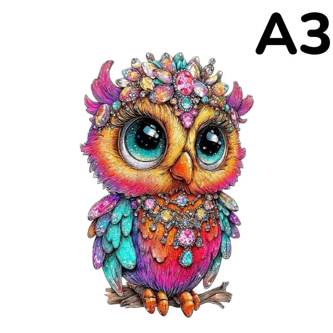 Puzzle Bois Chouette Colorée – Puzzle 2D à Assembler