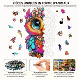 Puzzle Bois Chouette Colorée – Puzzle 2D à Assembler