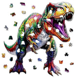 Puzzle Bois Dinosaure Coloré – Puzzle 2D à Assembler