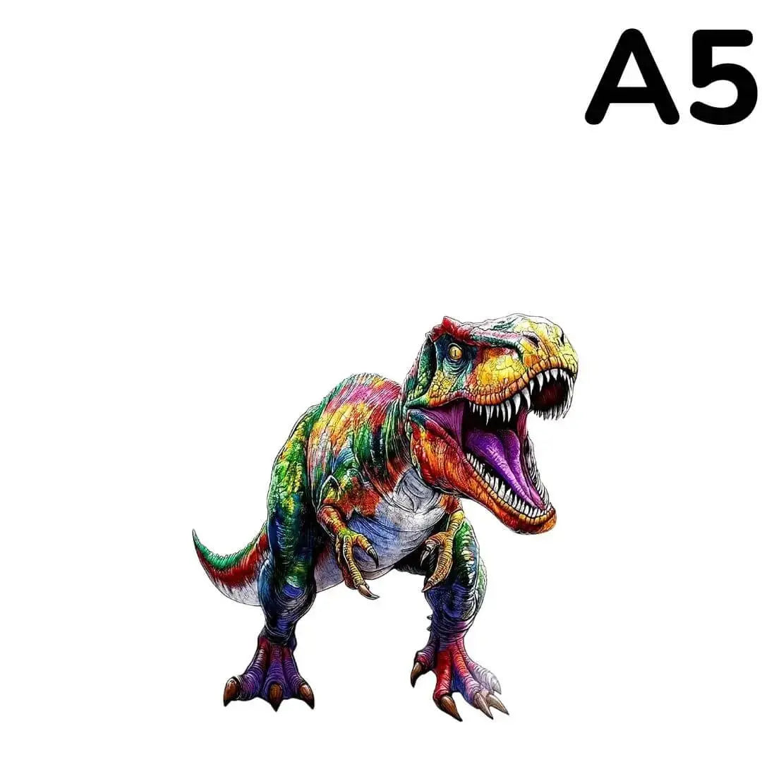 Puzzle Bois Dinosaure Coloré – Puzzle 2D à Assembler