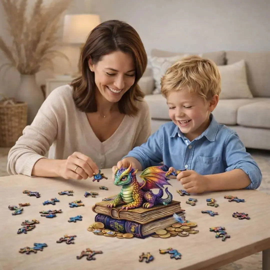 Puzzle Bois Dragon Majestueux