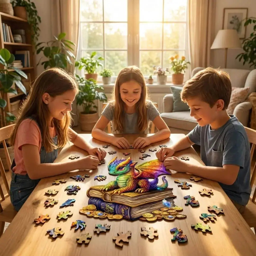 Puzzle Bois Dragon Majestueux