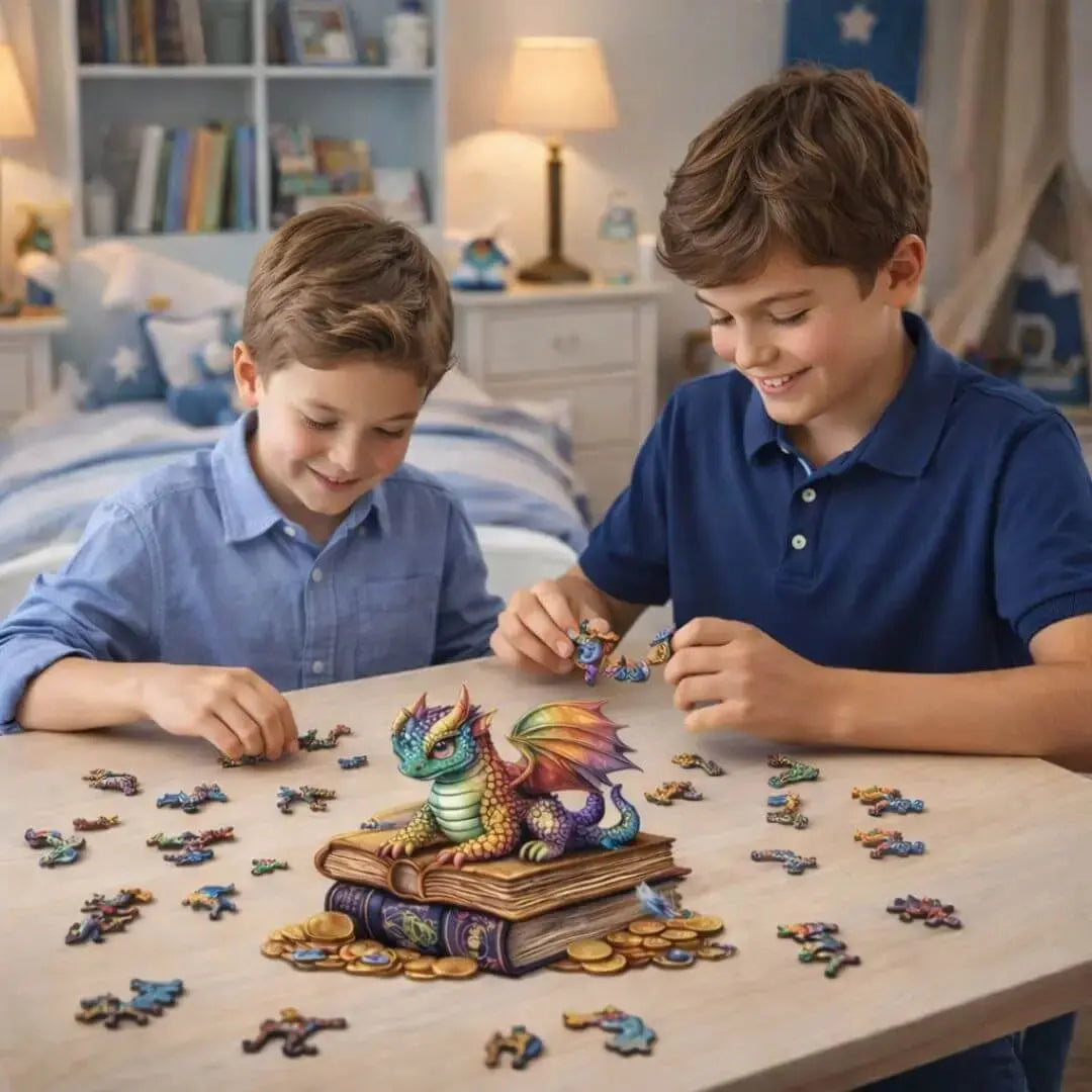 Puzzle Bois Dragon Majestueux