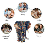 Puzzle Bois Éléphant Artistique – SavannaSpirit