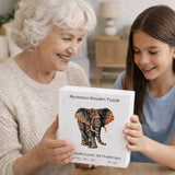Puzzle Bois Éléphant Artistique – SavannaSpirit