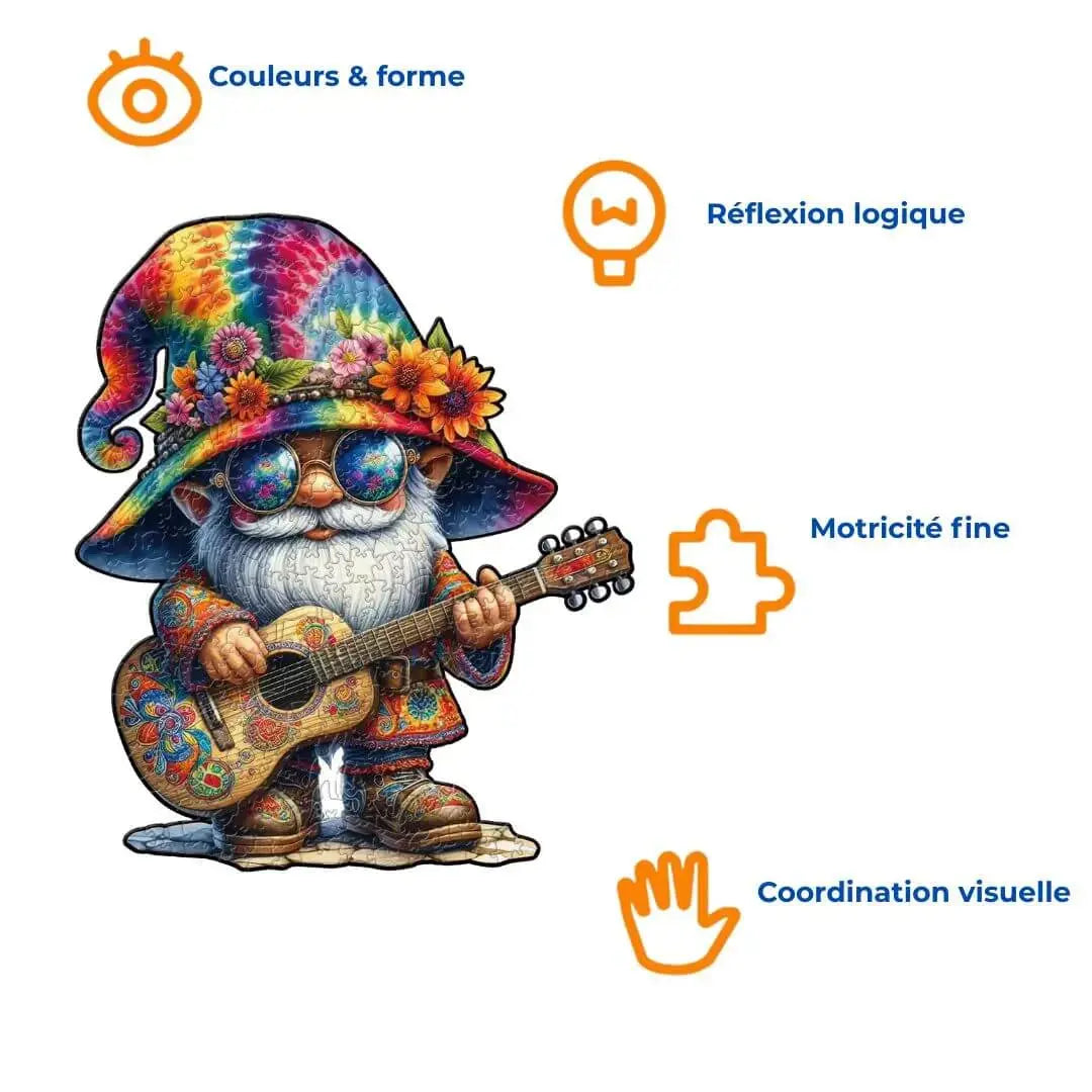Puzzle Bois Gnome – Art Bohème