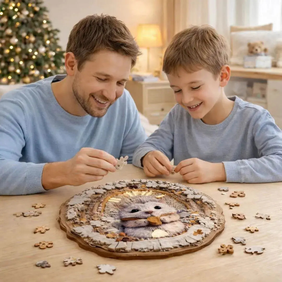 Puzzle Bois Hérisson Forêt Enchantée
