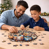 Puzzle Bois Hiboux Colorés
