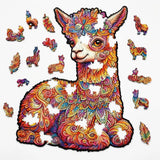 Puzzle Bois Lama Coloré