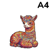 Puzzle Bois Lama Coloré