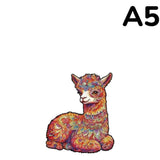 Puzzle Bois Lama Coloré