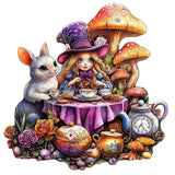 Puzzle Bois Lapin Blanc Féerique