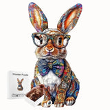Puzzle Bois Lapin Coloré