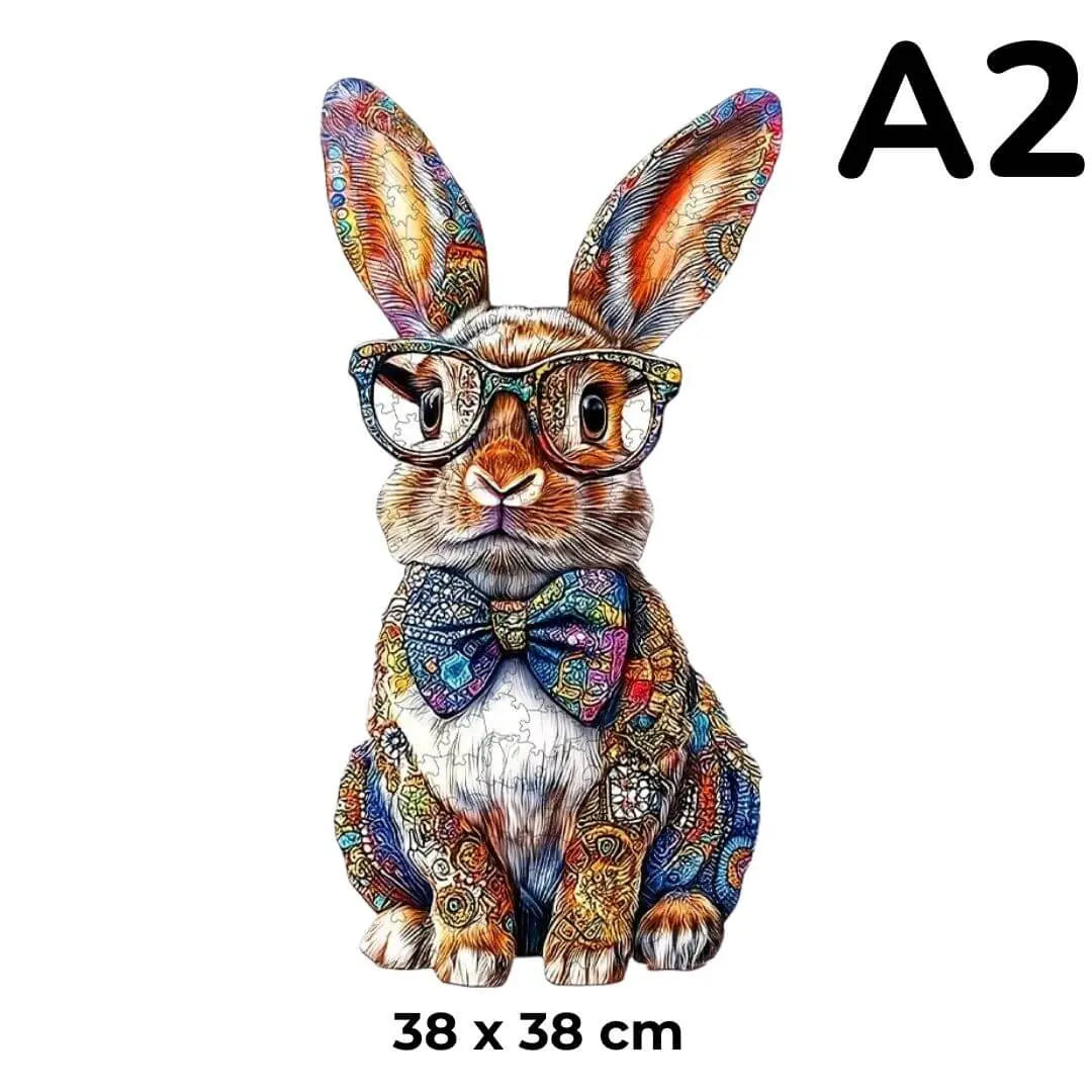Puzzle Bois Lapin Coloré