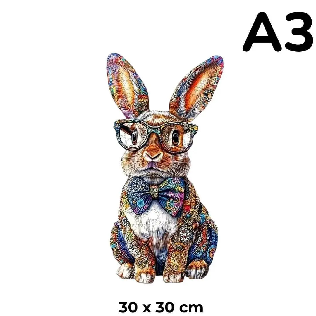 Puzzle Bois Lapin Coloré