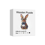 Puzzle Bois Lapin Coloré
