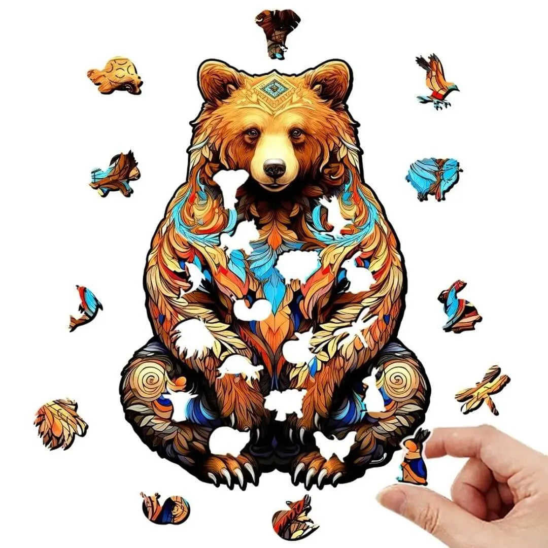 Puzzle Bois Ours Artistique - GrizzlyArt