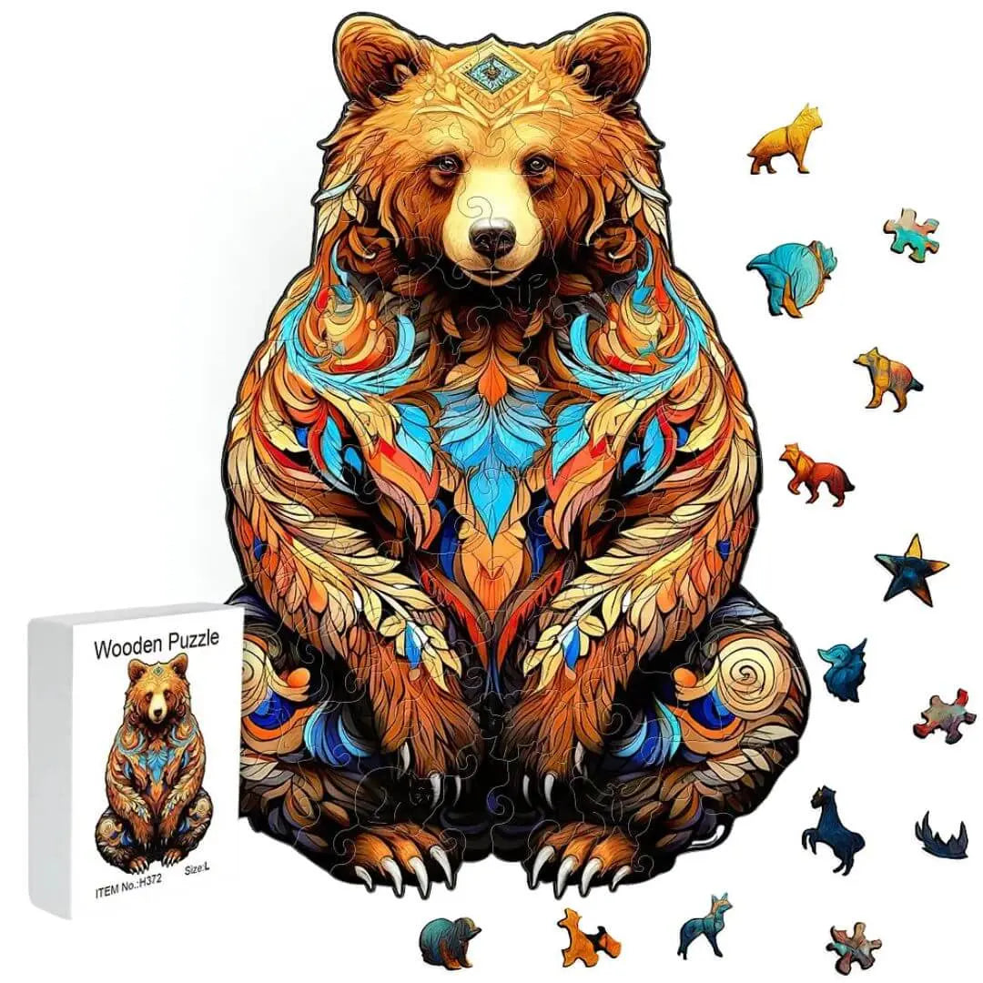 Puzzle Bois Ours Artistique - GrizzlyArt