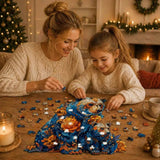 Puzzle Bois Ours Floral – Activité Sans Écran Enfant & Famille