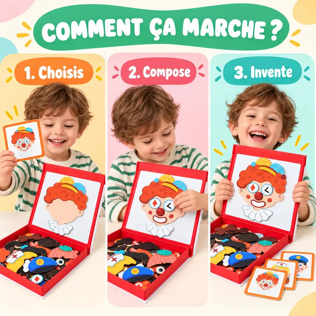 Puzzle Enfant 3 Ans Magnétique – Change Face