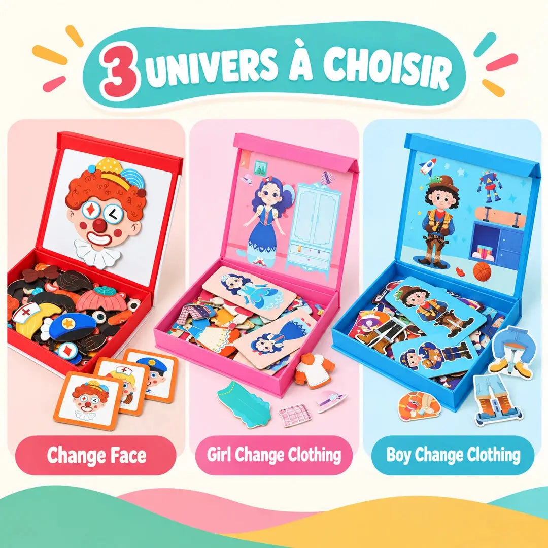Puzzle Enfant 3 Ans Magnétique – Change Face