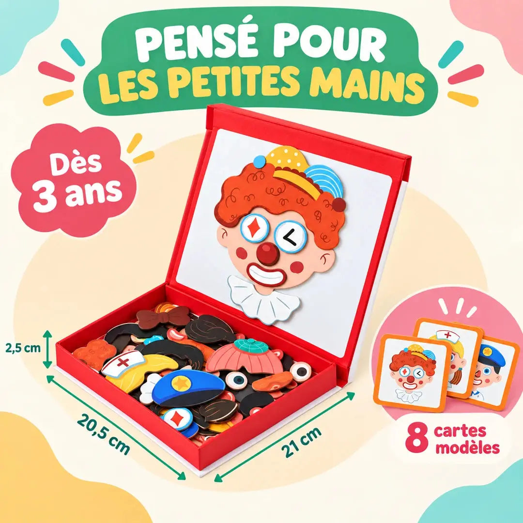 Puzzle Enfant 3 Ans Magnétique – Change Face