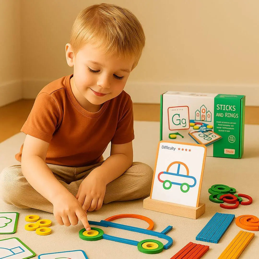 Puzzle Enfant Montessori  - Sticks & Rings
