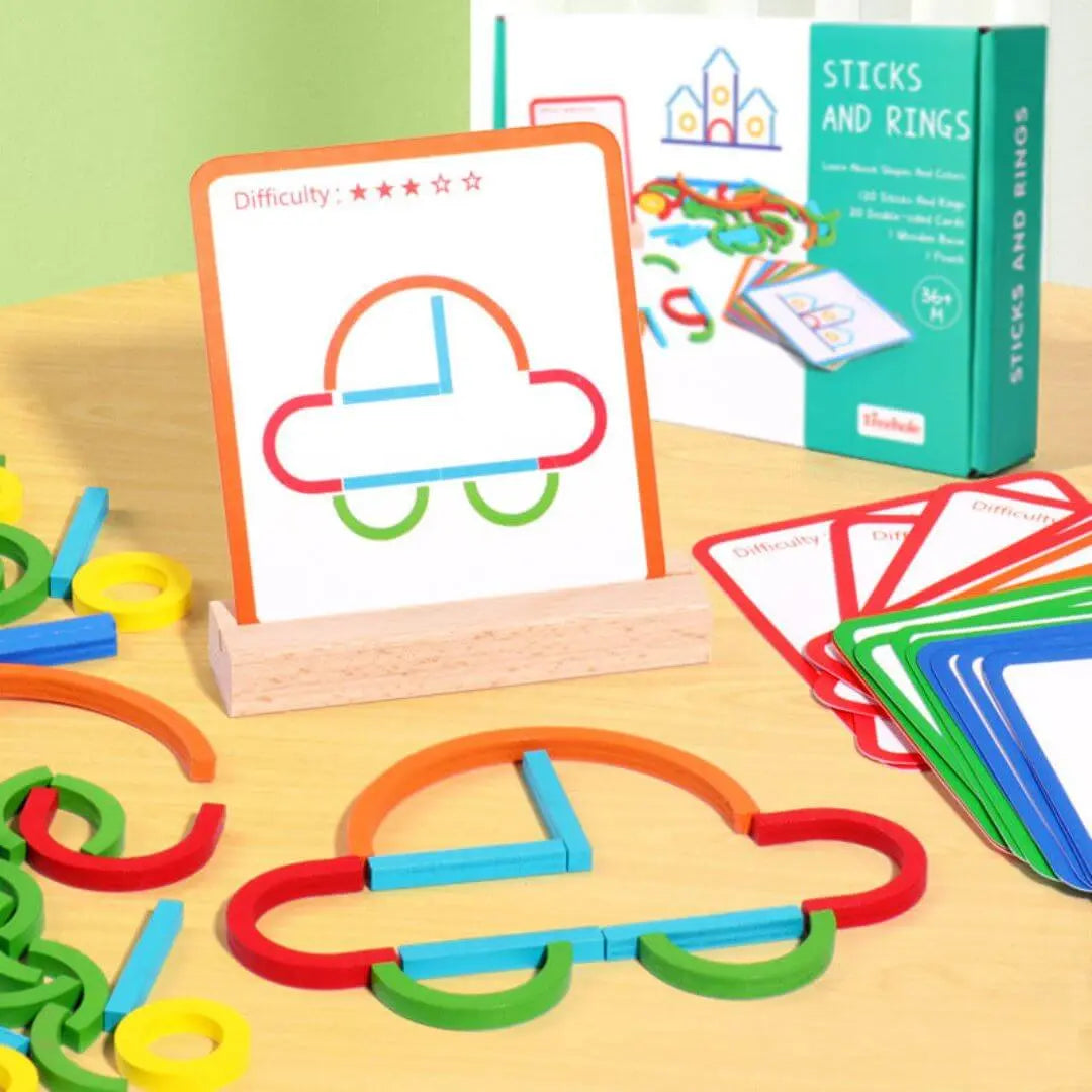 Puzzle Enfant Montessori  - Sticks & Rings