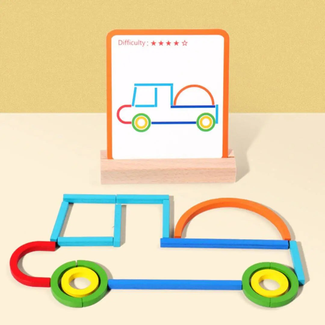 Puzzle Enfant Montessori  - Sticks & Rings