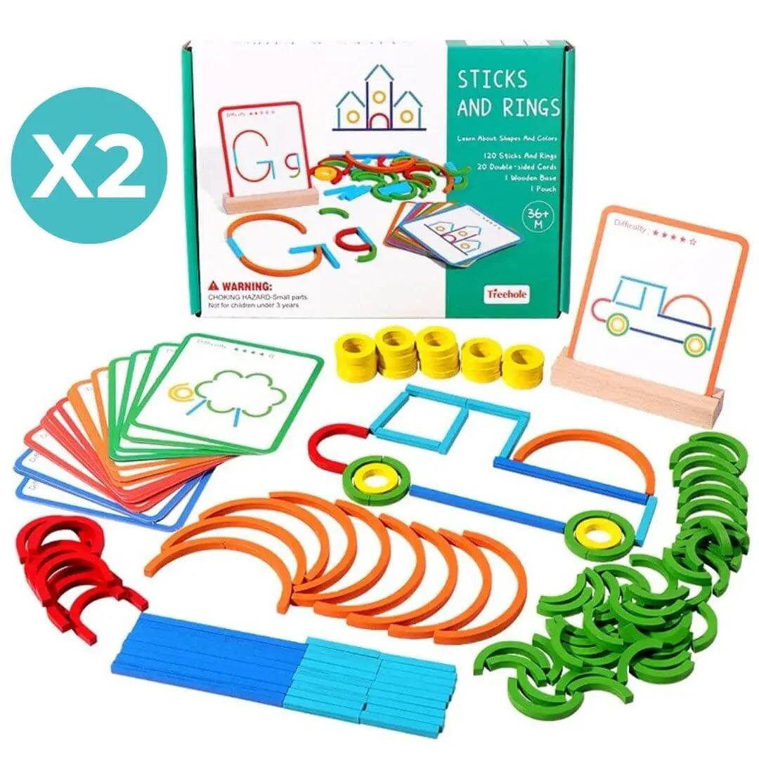 Puzzle Enfant Montessori  - Sticks & Rings