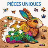 Puzzle Lapin en Bois Coloré