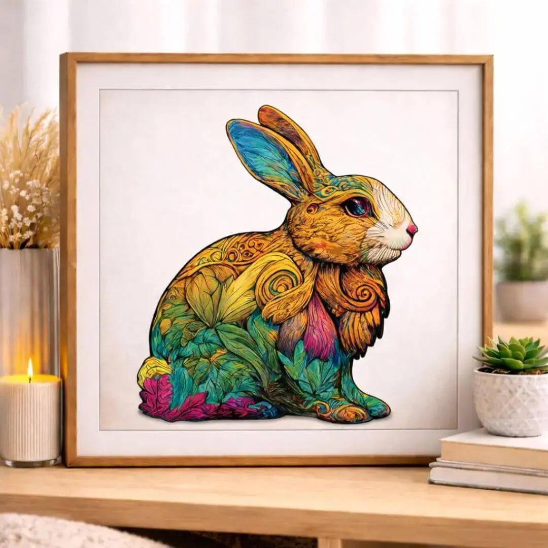 Puzzle Lapin en Bois Coloré