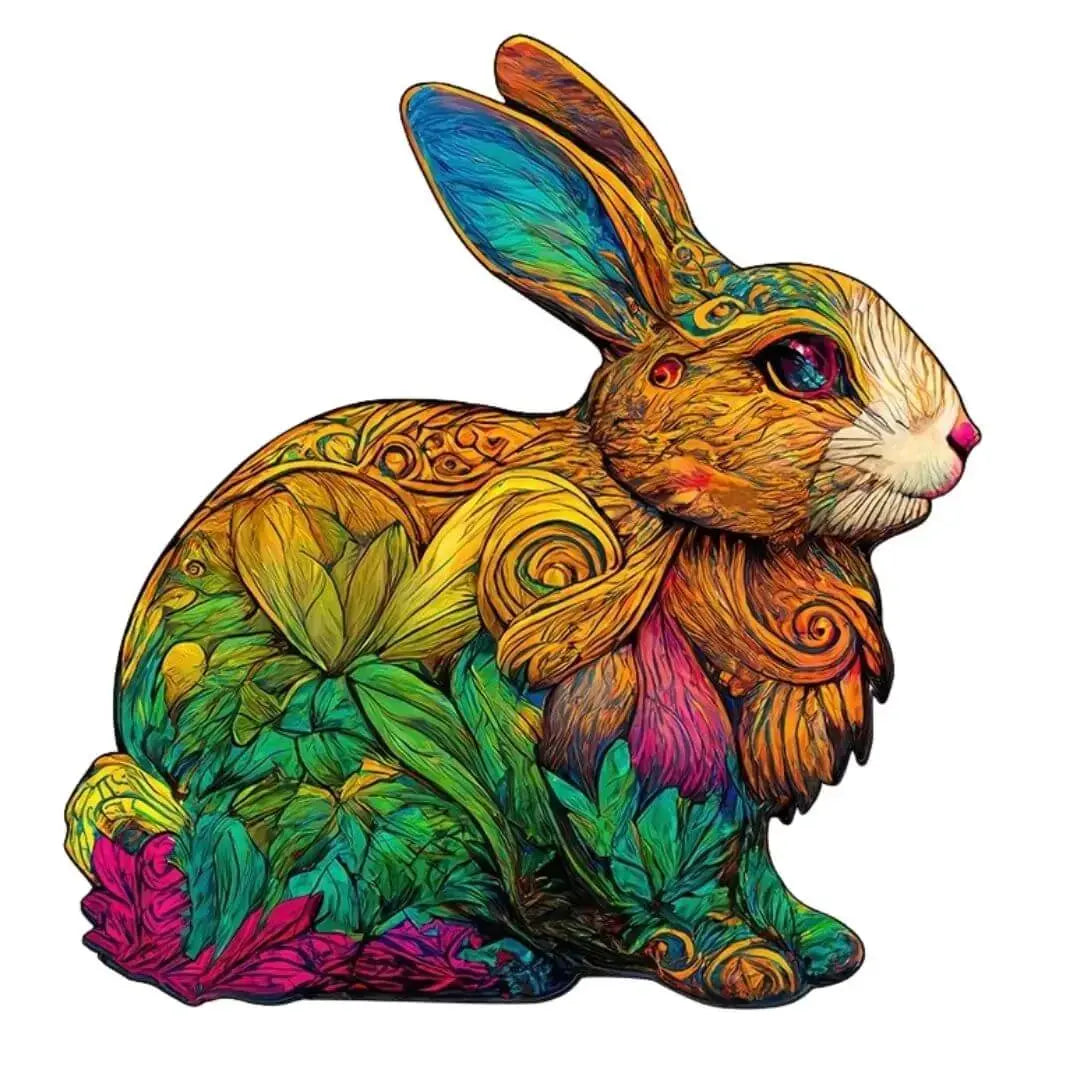 Puzzle Lapin en Bois Coloré